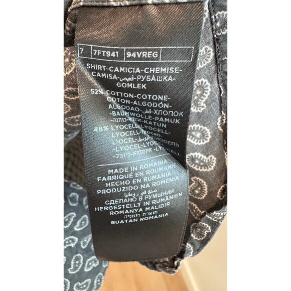 Tom Ford Paisley Print Cotton Lyocell Button Down Shirt Size 41 / 16 - Picture 9 of 14